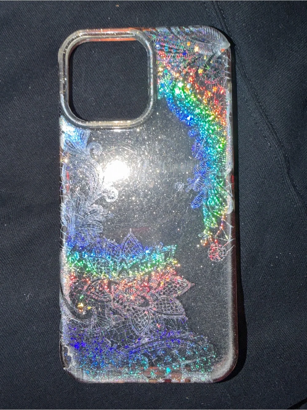 3 Pack - iPhone 13 Pro Max Cases Pearl Pink, Floral, Clear Mandala Glitter
